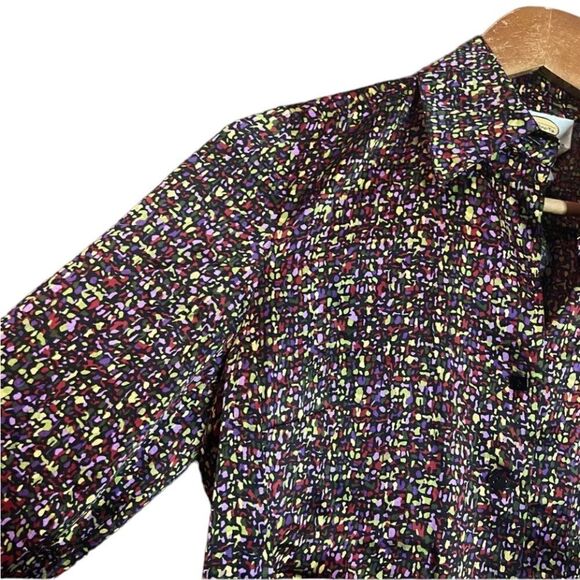 Talbots 100% silk patterned button down shirt‎ - Picture 2 of 10